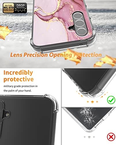 Clatuk עבור Samsung Galaxy A54 5G Case עם מגן מסך+מגן עדשת מצלמה, [Marble Slim]+[אנטי-טיפה מגן אטום הלם] נשים רכות TPU מסוגנן A54 5G מכסה
